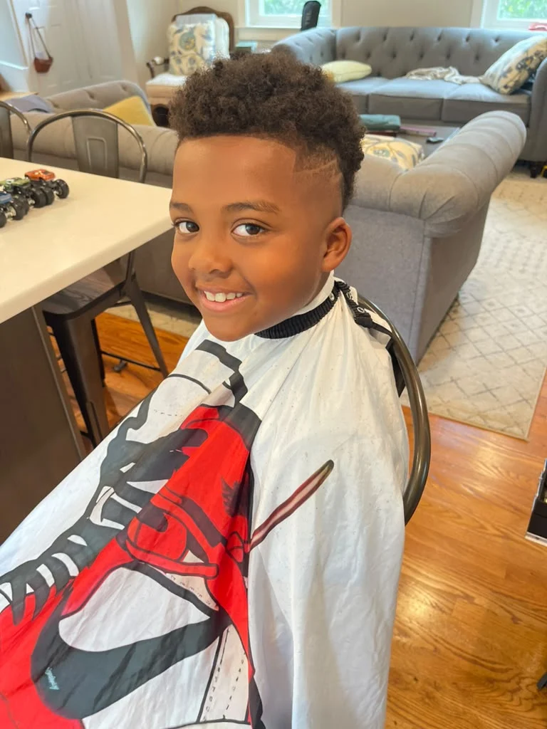 Finished youth haircut