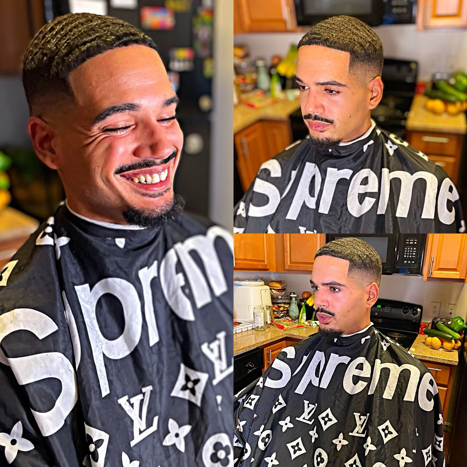 Finished haircut with defined waves